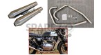 Royal Enfield GT and Interceptor 650cc SS LH-RH Exhaust Header Pipe with Silencer Matt Finish - SPAREZO